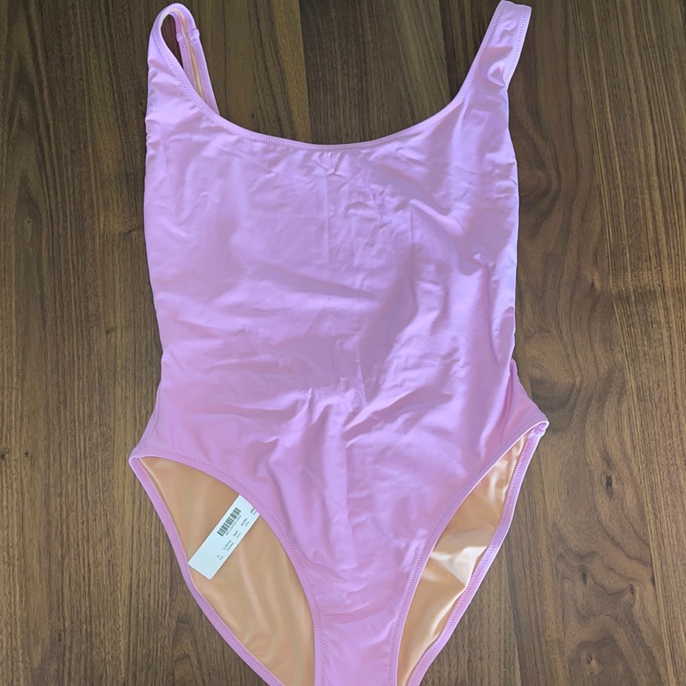 J Crew plunging scoopback one piece swimsuit